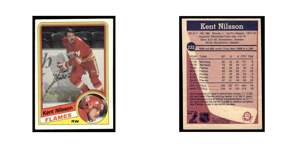 Kent Nilsson 1984 O-Pee-Chee #232 Calgary Flames Hockey Card EX