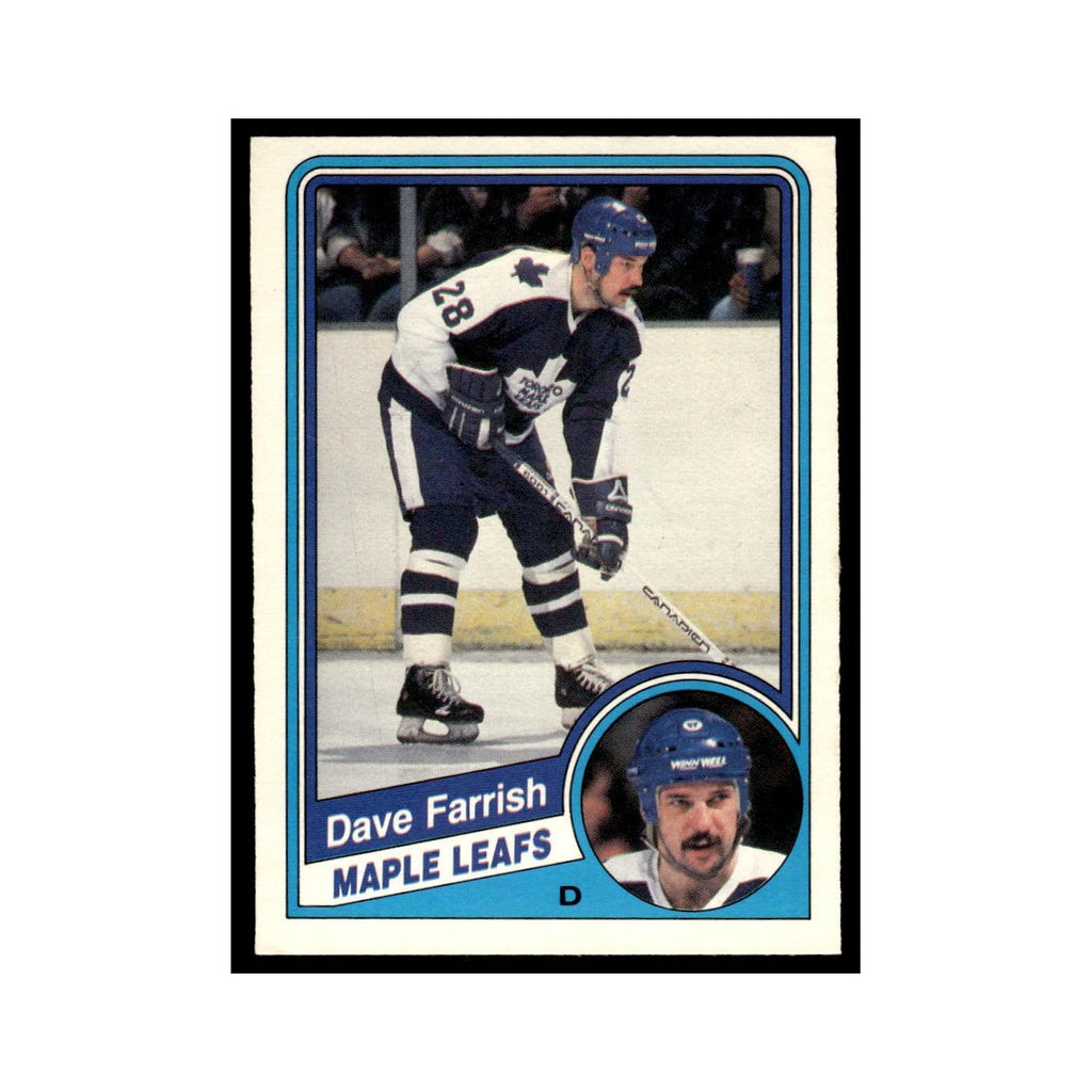 Dave Farrish 1984 O-Pee-Chee #301 Toronto Maple Leafs Hockey Card EX