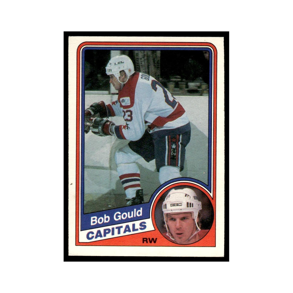 Bob Gould Rookie 1984 O-Pee-Chee #196 Washington Capitals Hockey Card EX