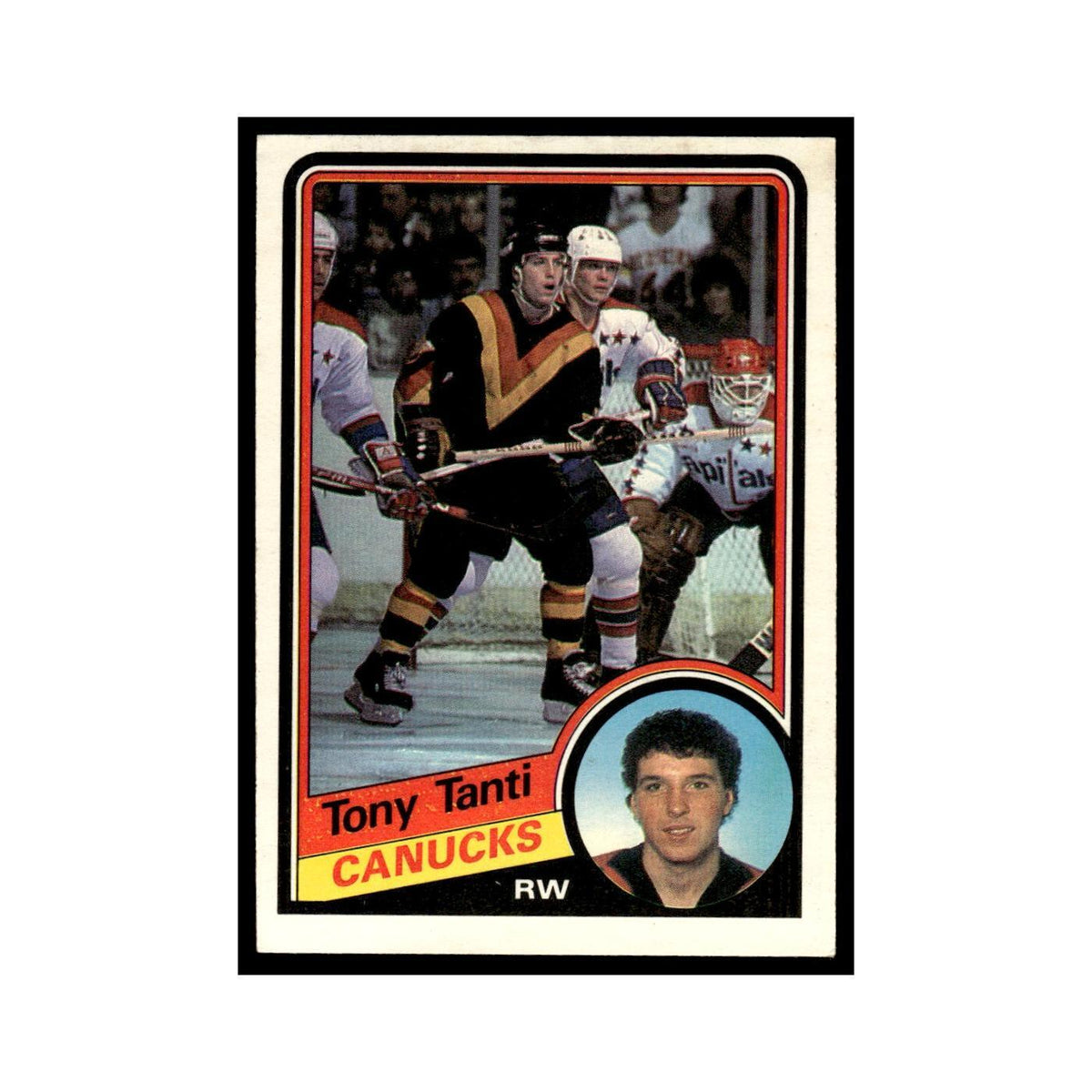 Tony Tanti 1984 O-Pee-Chee #332 Vancouver Canucks Hockey Card EX