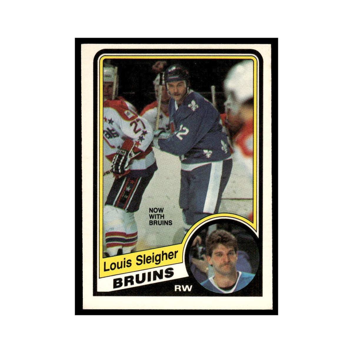 Louis Sleigher 1984 O-Pee-Chee #290 Boston Bruins Hockey Card EX