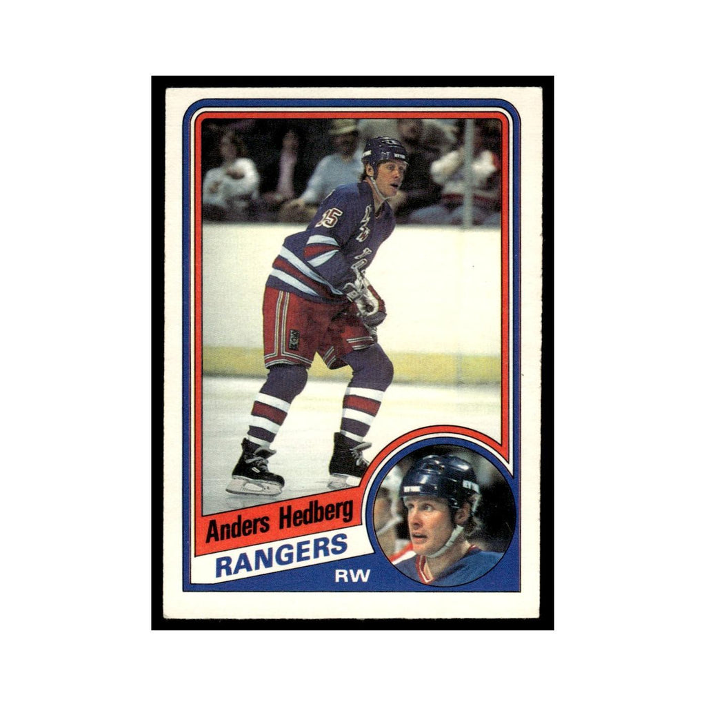 Anders Hedberg 1984 O-Pee-Chee #143 New York Rangers Hockey Card EX
