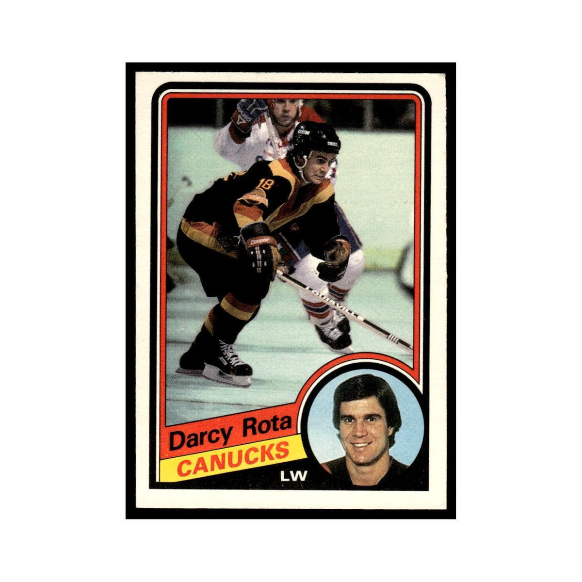 Darcy Rota 1984 O-Pee-Chee #328 Vancouver Canucks Hockey Card EX