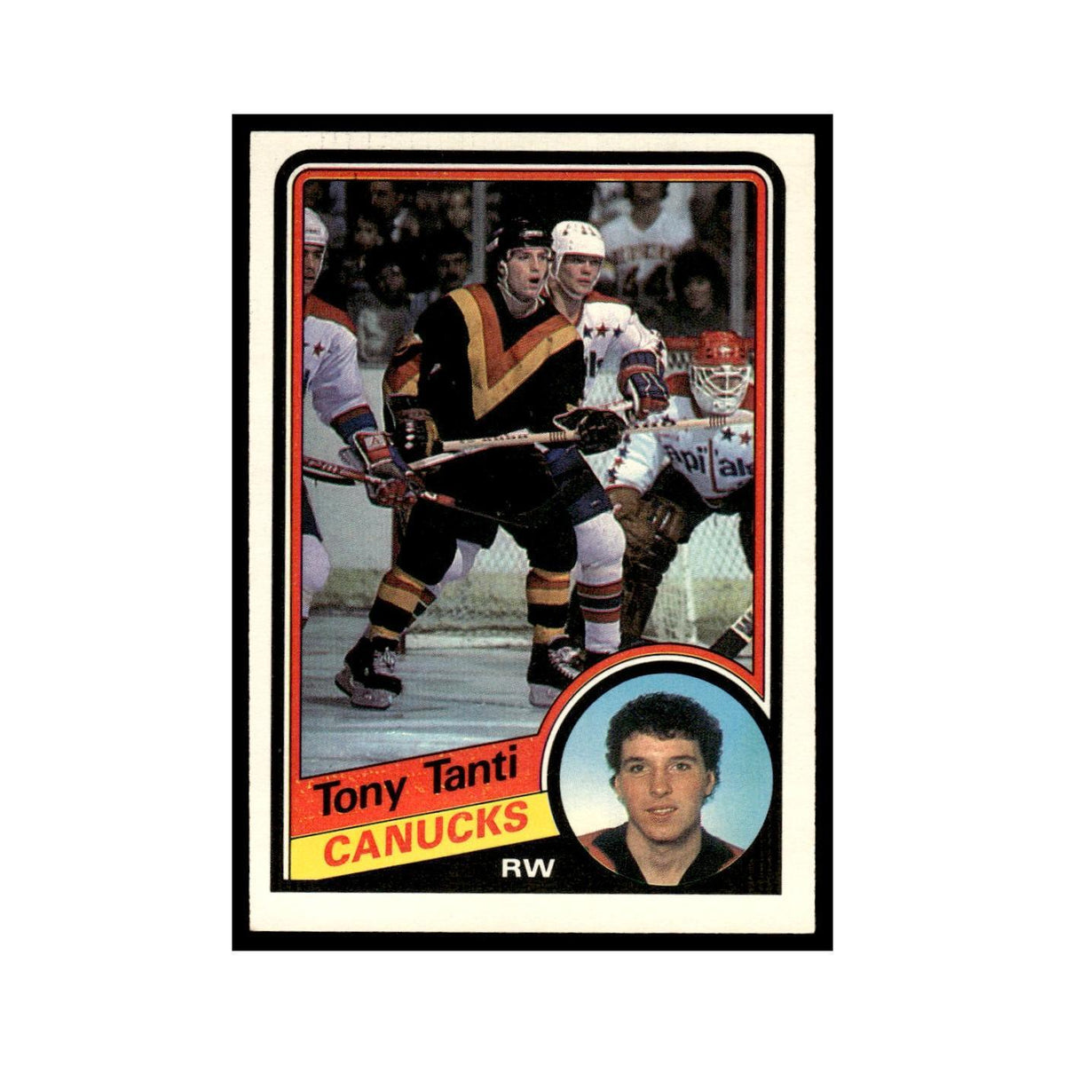 Tony Tanti 1984 O-Pee-Chee #332 Vancouver Canucks Hockey Card EX