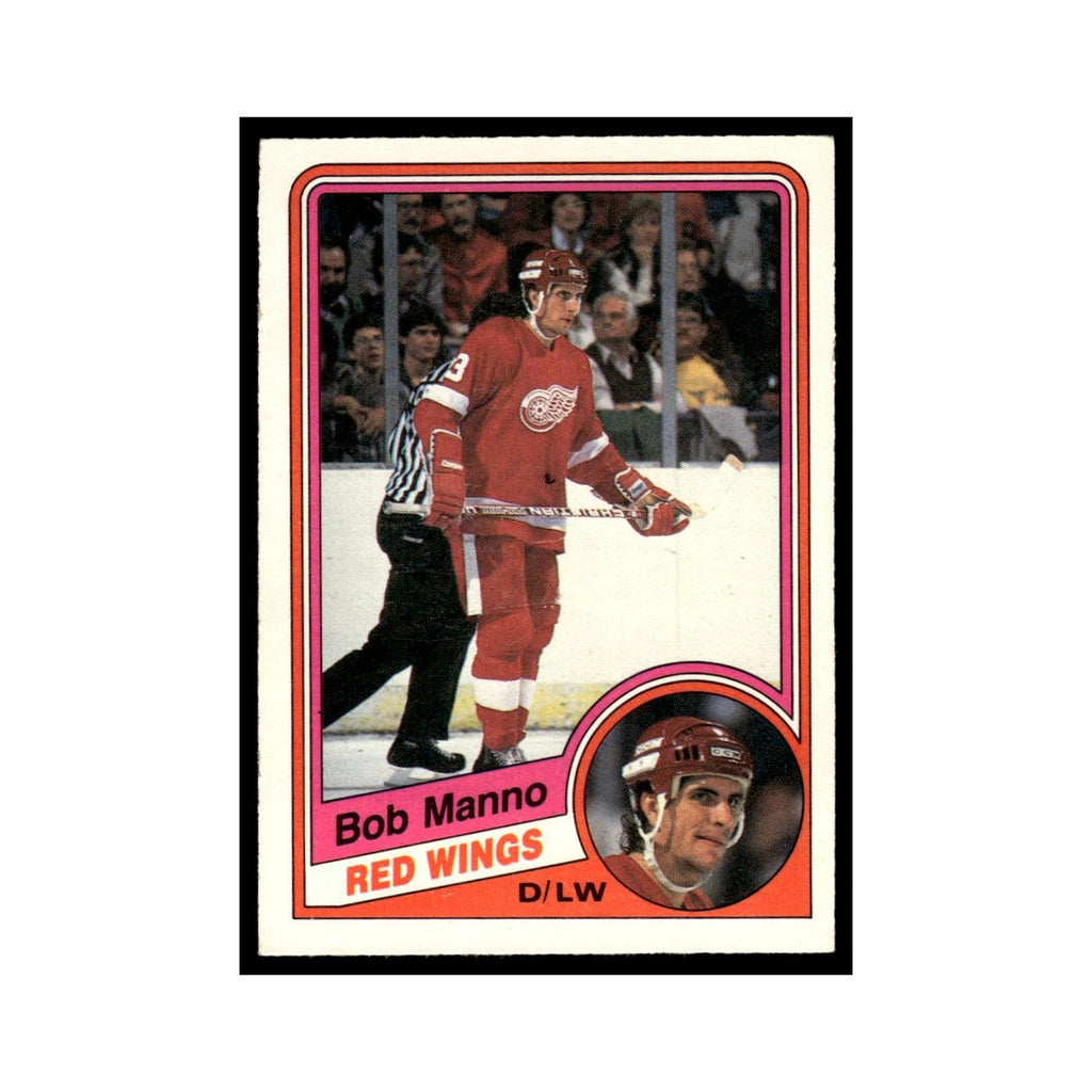 Bob Manno 1984 O-Pee-Chee #59 Detroit Red Wings Hockey Card EX