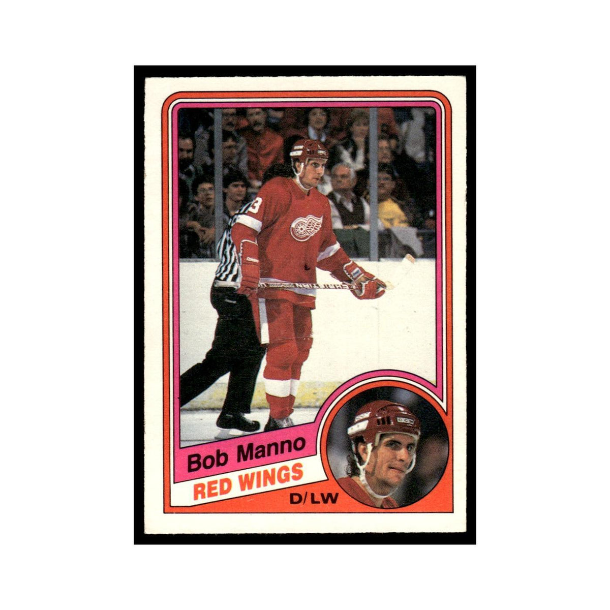 Bob Manno 1984 O-Pee-Chee #59 Detroit Red Wings Hockey Card EX