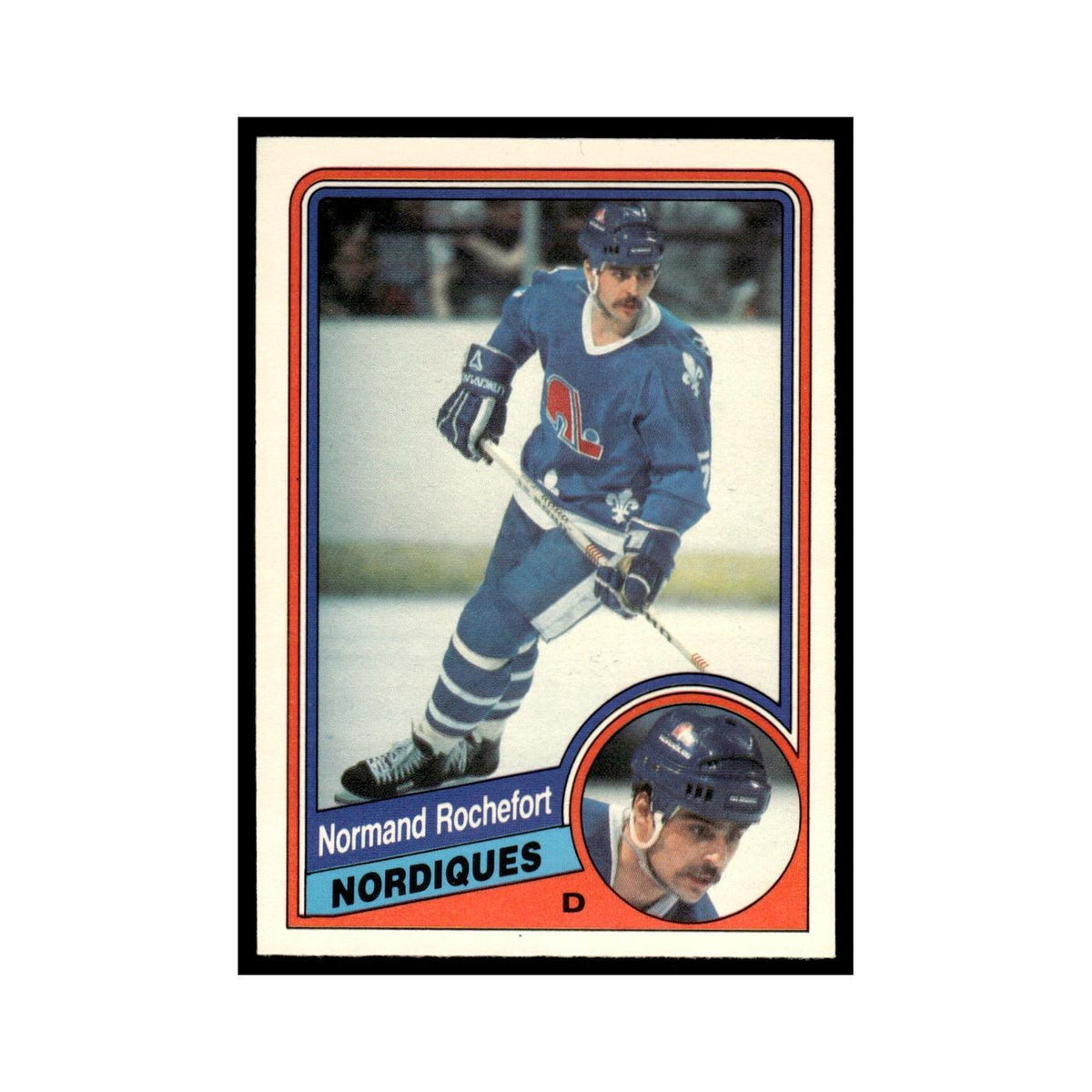 Normand Rochefort 1984 O-Pee-Chee #287 Quebec Nordiques Hockey Card EX