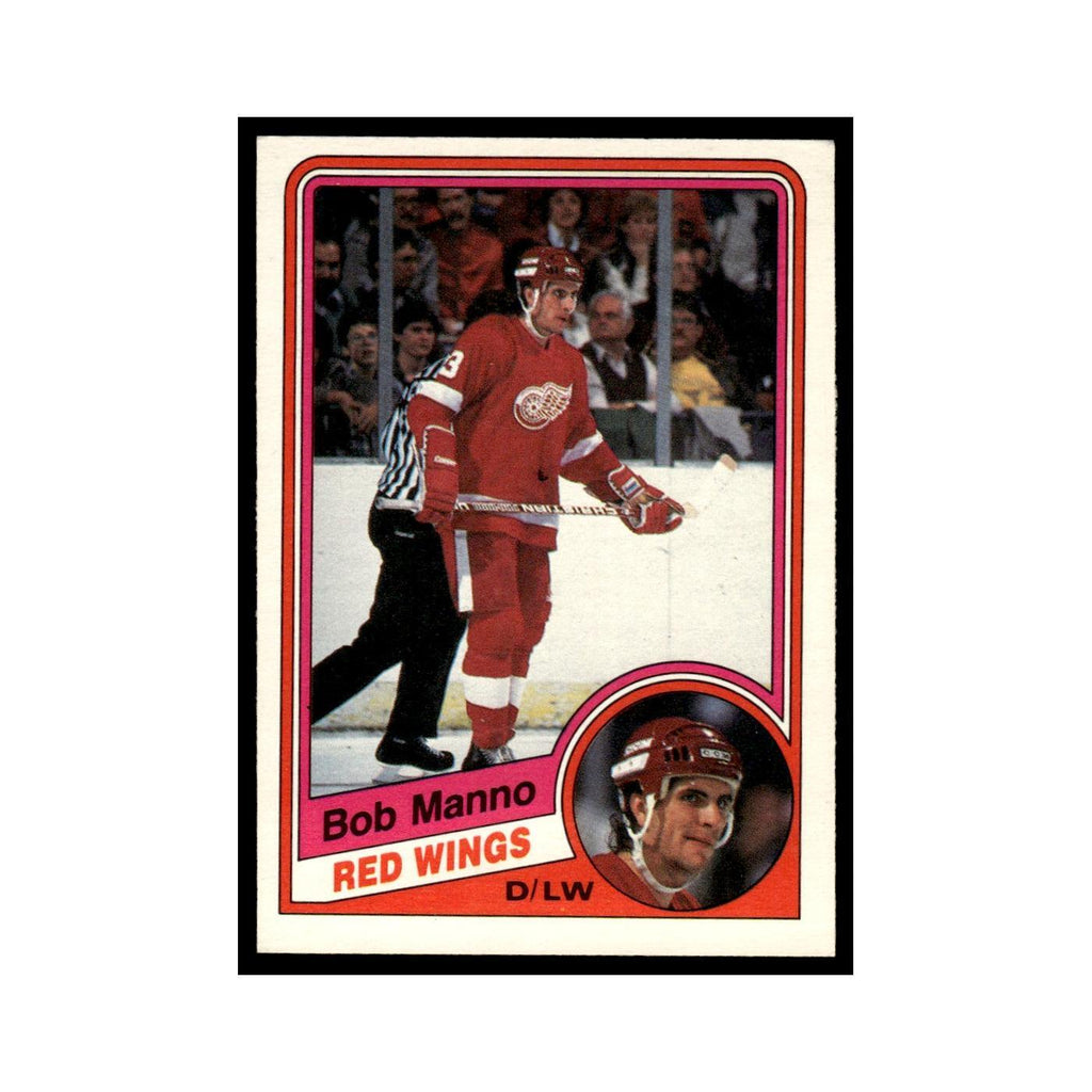 Bob Manno 1984 O-Pee-Chee #59 Detroit Red Wings Hockey Card EX