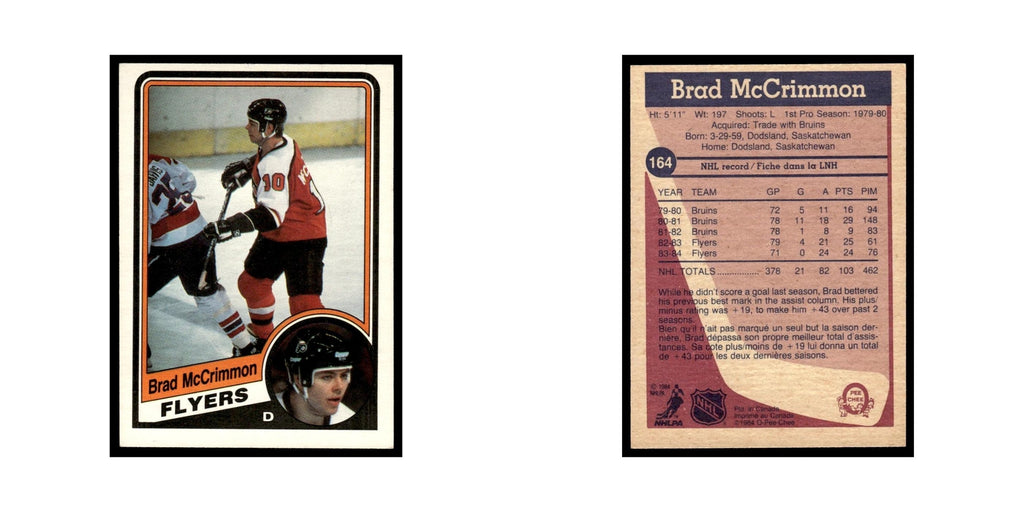 Brad McCrimmon 1984 O-Pee-Chee #164 Philadelphia Flyers Hockey Card EX