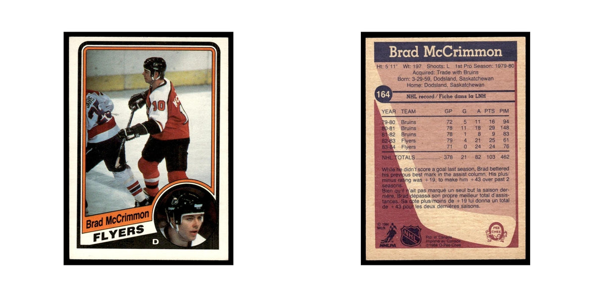 Brad McCrimmon 1984 O-Pee-Chee #164 Philadelphia Flyers Hockey Card EX