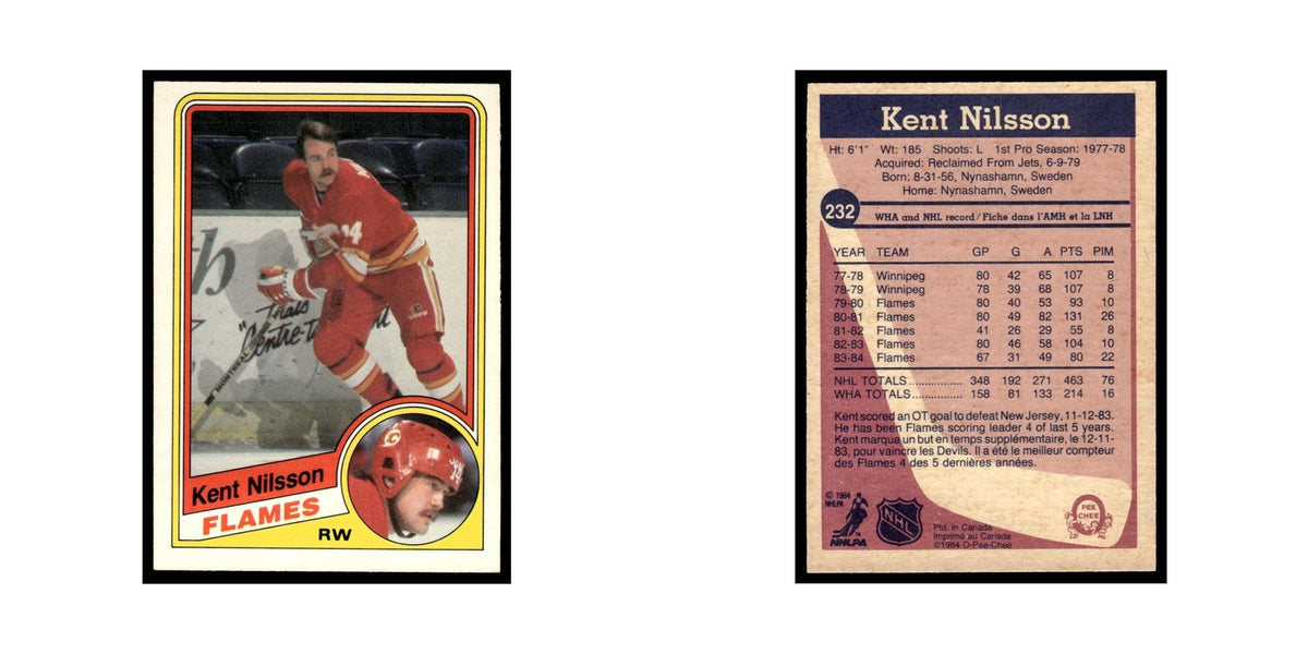 Kent Nilsson 1984 O-Pee-Chee #232 Calgary Flames Hockey Card EX