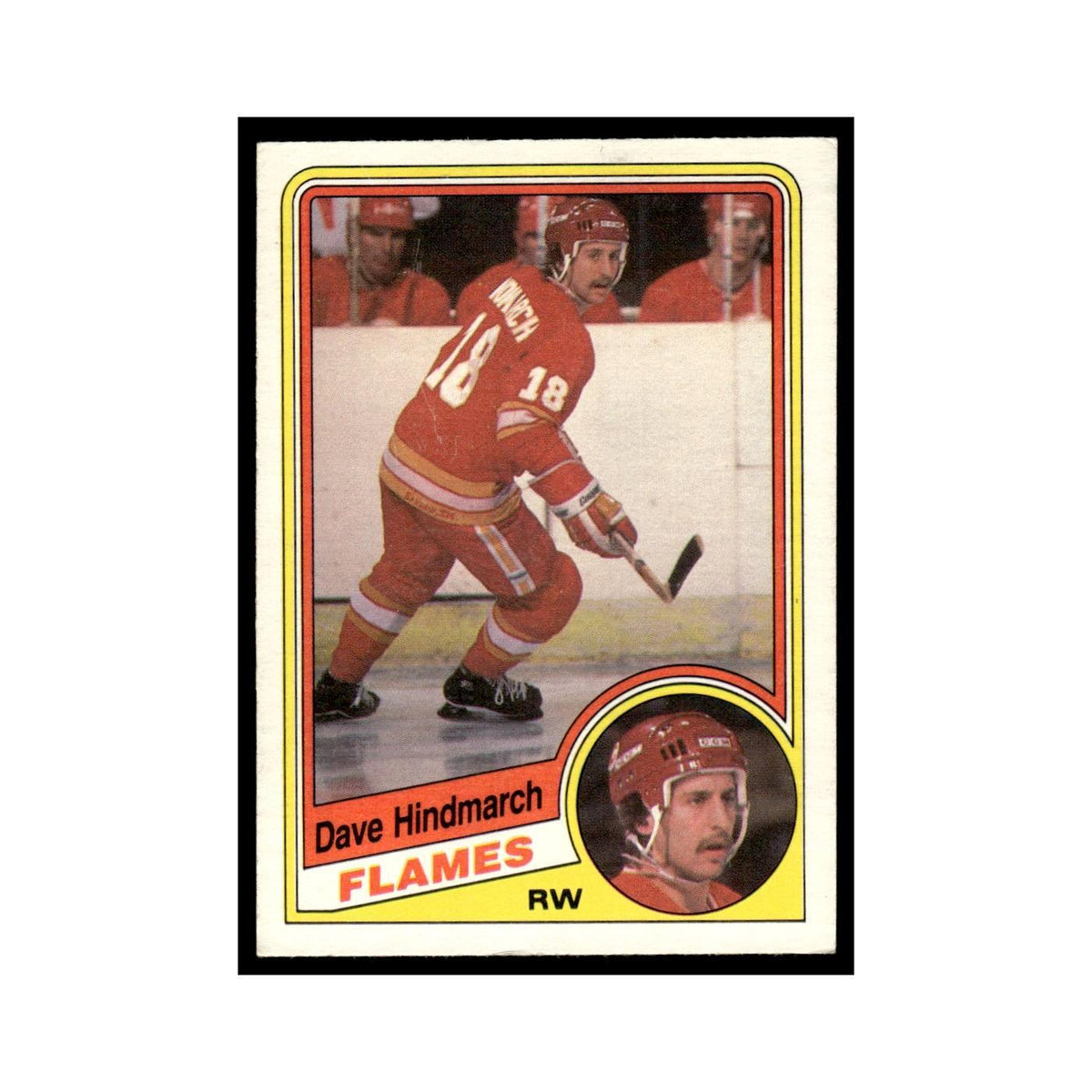 Dave Hindmarch 1984 O-Pee-Chee #224 Calgary Flames Hockey Card EX