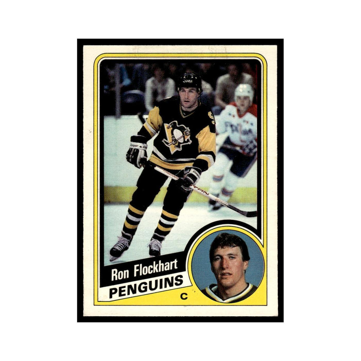 Ron Flockhart 1984 O-Pee-Chee #174 Pittsburgh Penguins Hockey Card EX