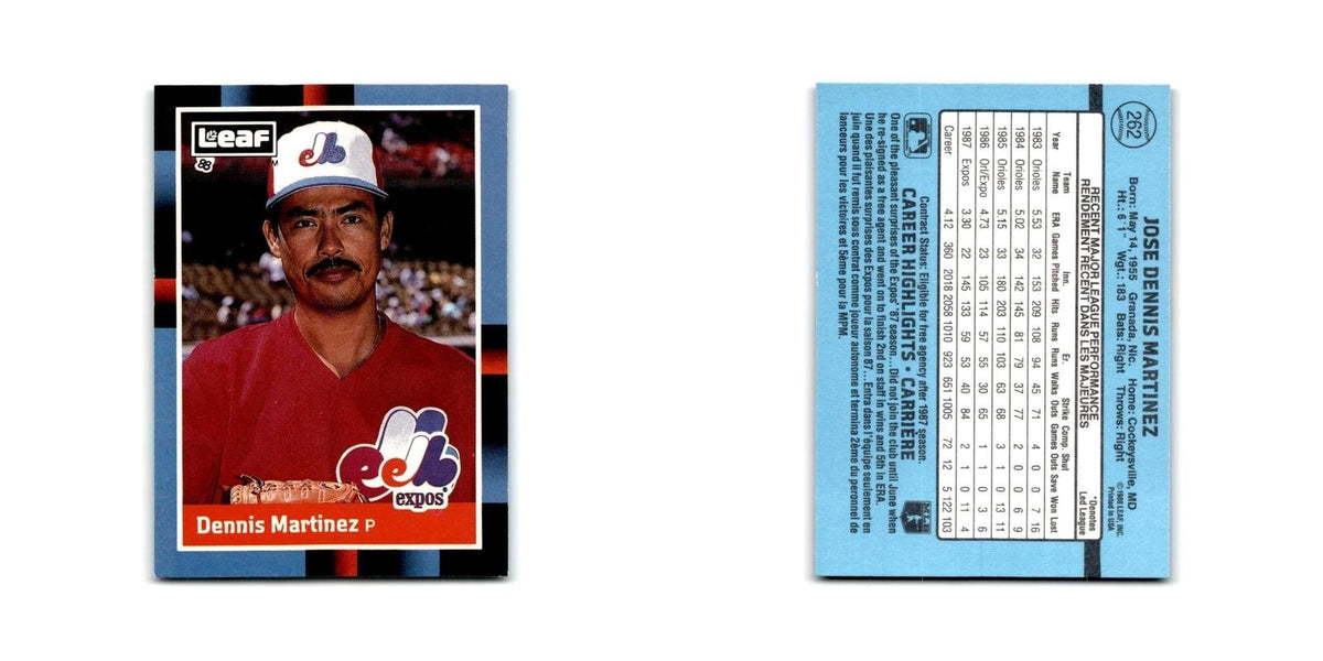 Dennis Martinez 1988 Leaf #262 Montreal Expos Baseball Card NM