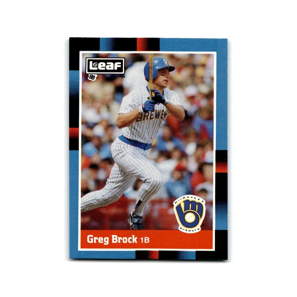 Greg Brock 1988 Leaf #148 Milwaukee Brewers Baseball Card NM