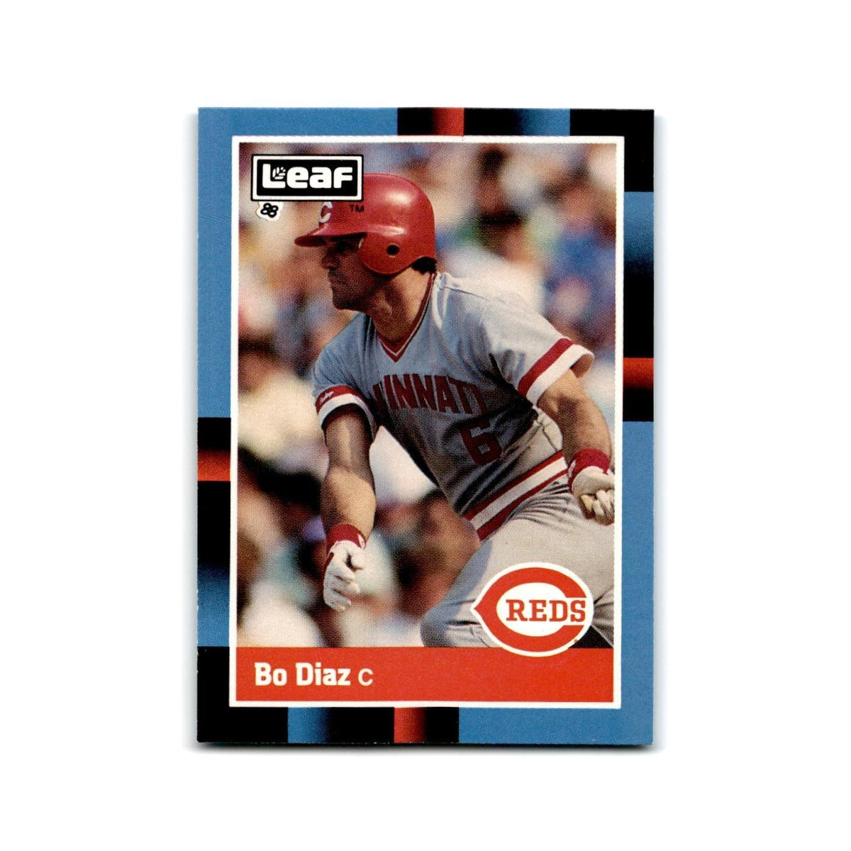 Bo Diaz 1988 Leaf #191 Cincinnati Reds Baseball Card NM