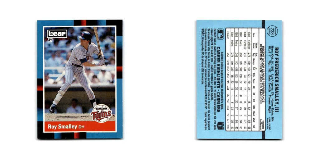 Roy Smalley 1988 Leaf #233 Minnesota Twins Baseball Card NM