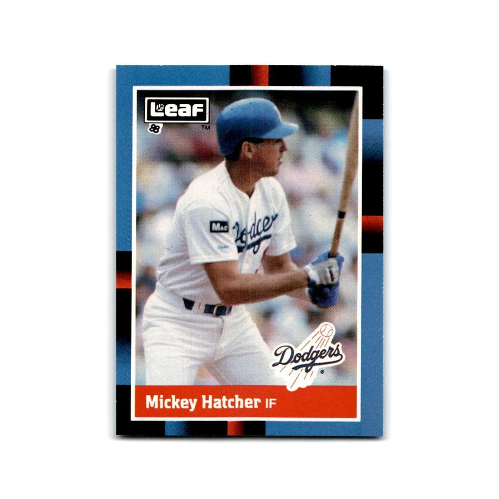 Mickey Hatcher 1988 Leaf #122 Los Angeles Dodgers Baseball Card NM