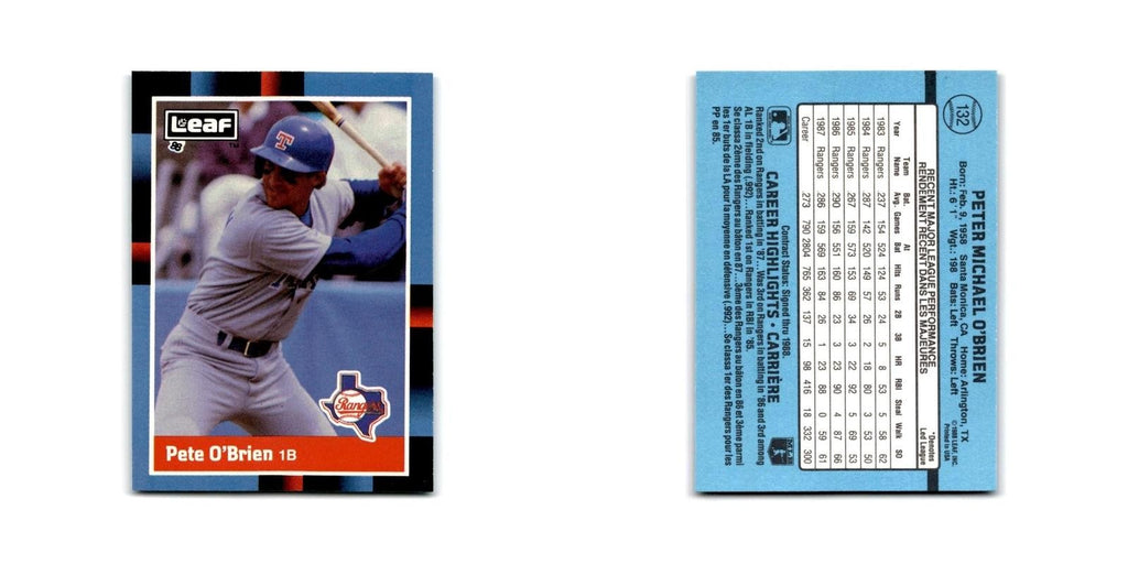 Pete O'Brien 1988 Leaf #132 Texas Rangers Baseball Card NM