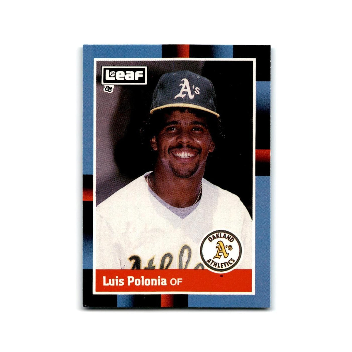 Luis Polonia 1988 Leaf #256 Oakland Athletics Baseball Card NM