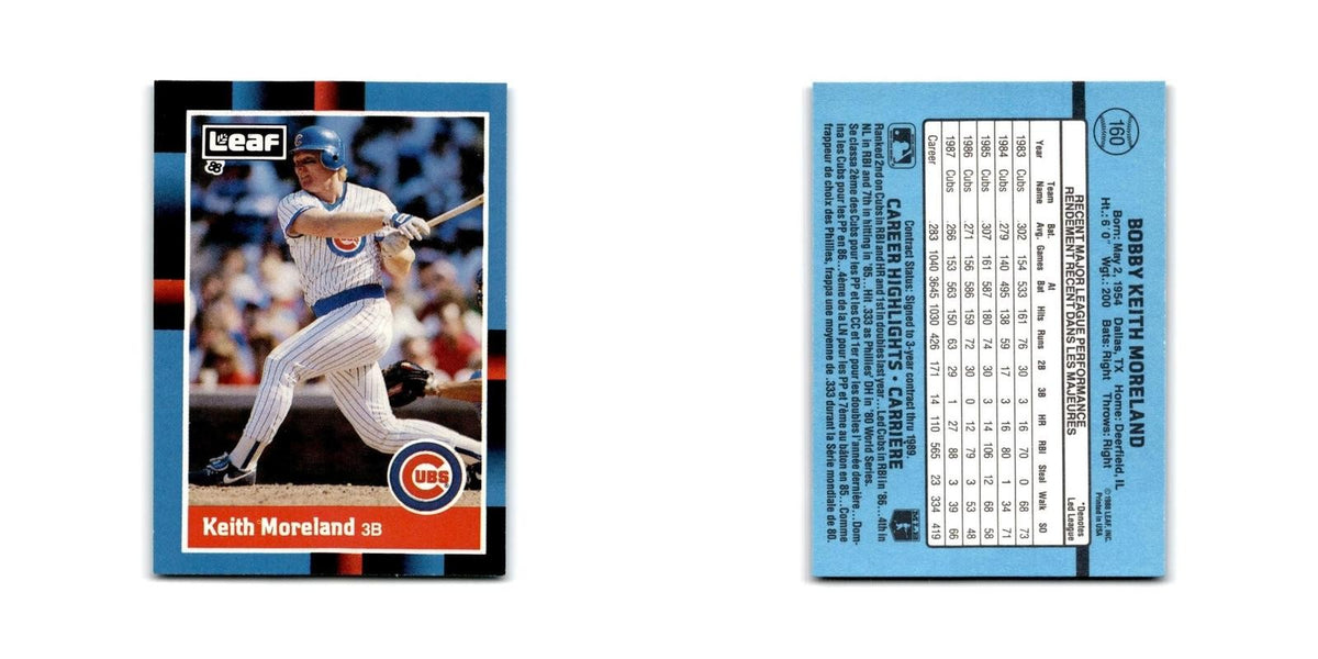 Keith Moreland 1988 Leaf #160 Chicago Cubs Baseball Card NM