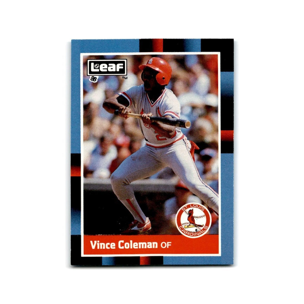 Vince Coleman 1988 Leaf #128 St. Louis Cardinals Baseball Card NM
