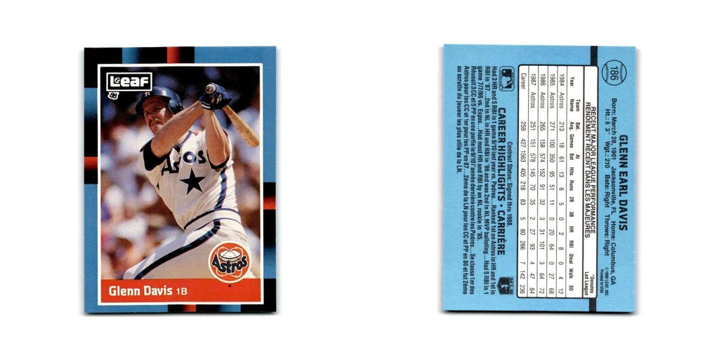 Glenn Davis 1988 Leaf #186 Houston Astros Baseball Card NM