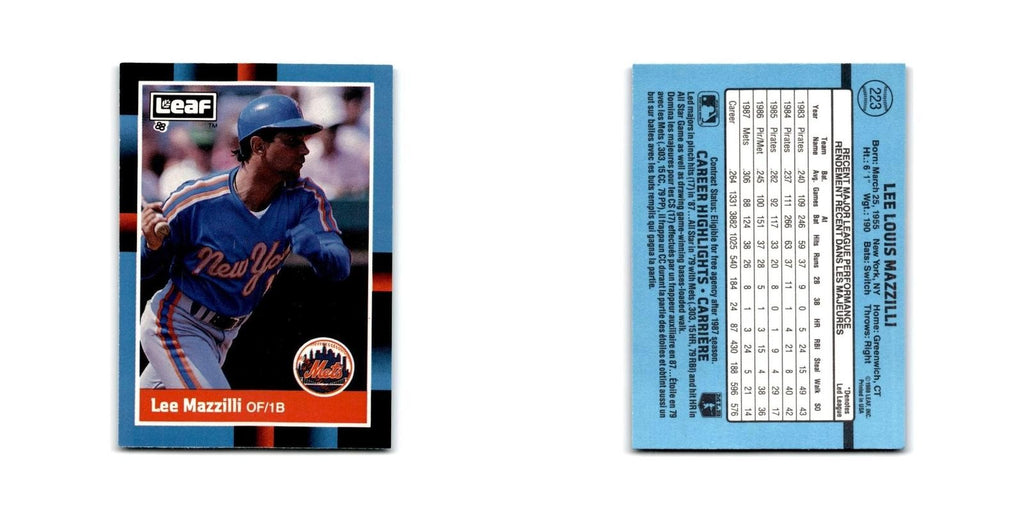 Lee Mazzilli 1988 Leaf #223 New York Mets Baseball Card NM