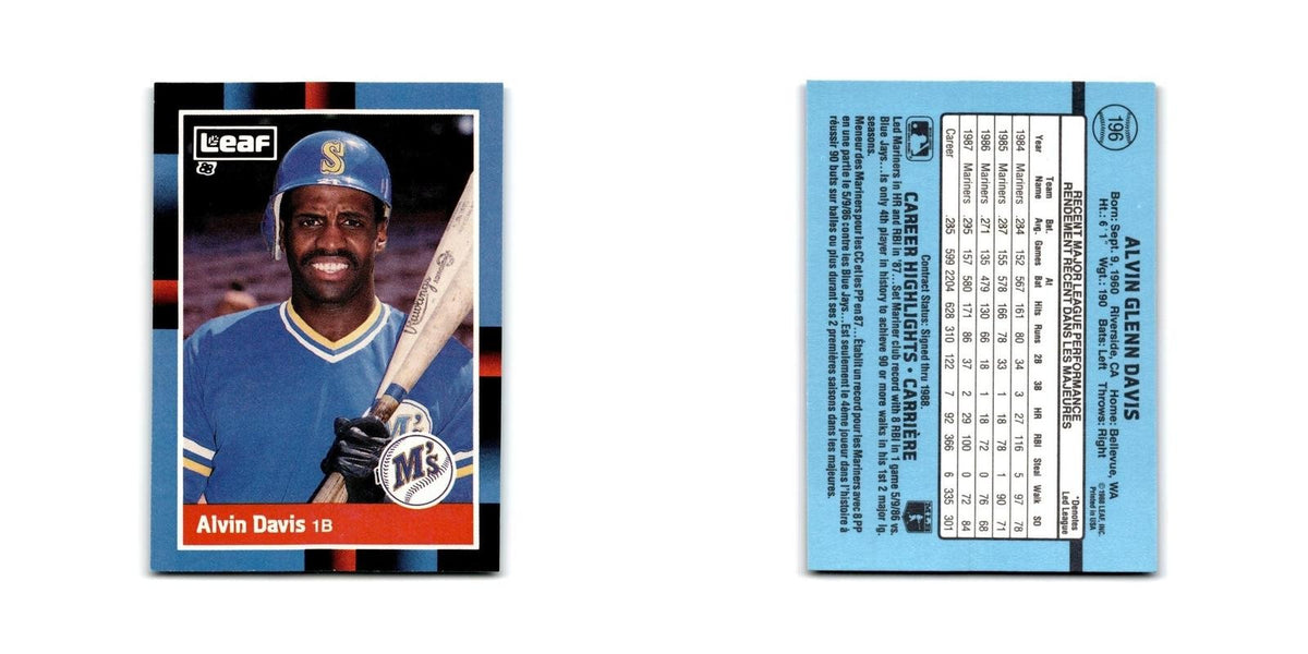 Alvin Davis 1988 Leaf #196 Seattle Mariners Baseball Card NM