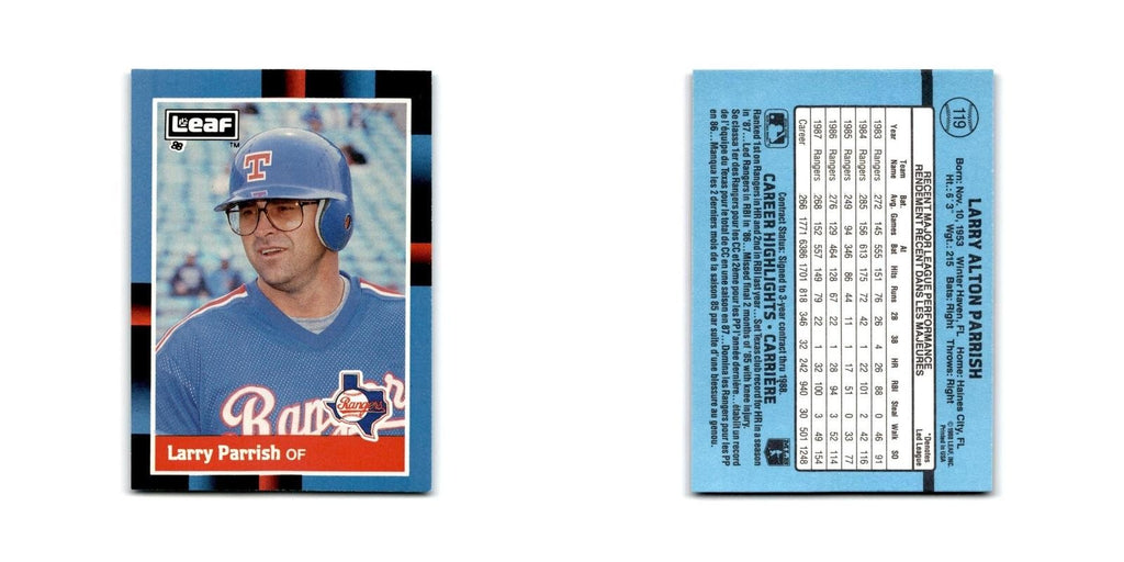 Larry Parrish 1988 Leaf #119 Texas Rangers Baseball Card NM