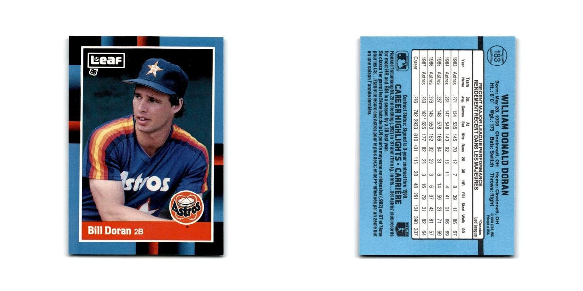 Bill Doran 1988 Leaf #183 Houston Astros Baseball Card NM