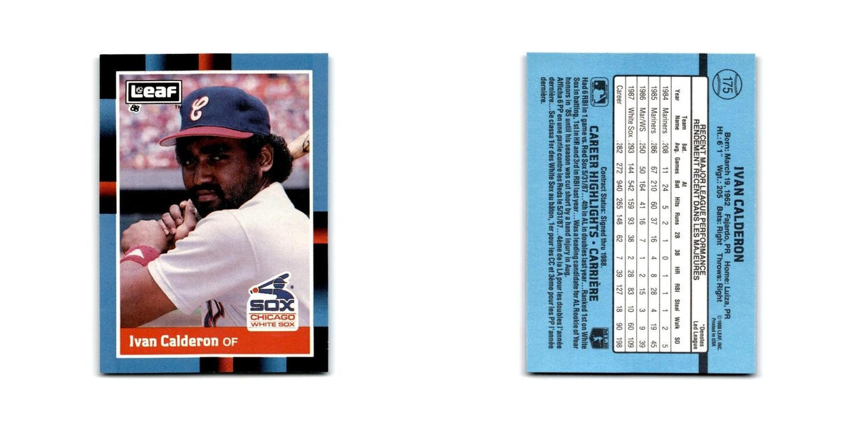 Ivan Calderon 1988 Leaf #175 Chicago White Sox Baseball Card NM