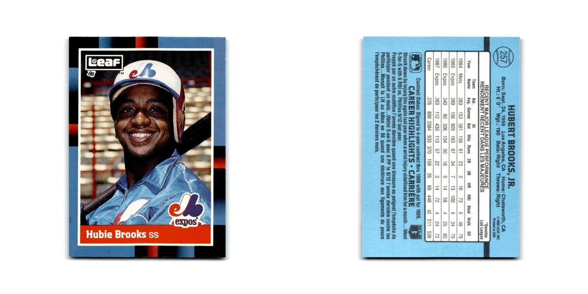 Hubie Brooks 1988 Leaf #257 Montreal Expos Baseball Card NM