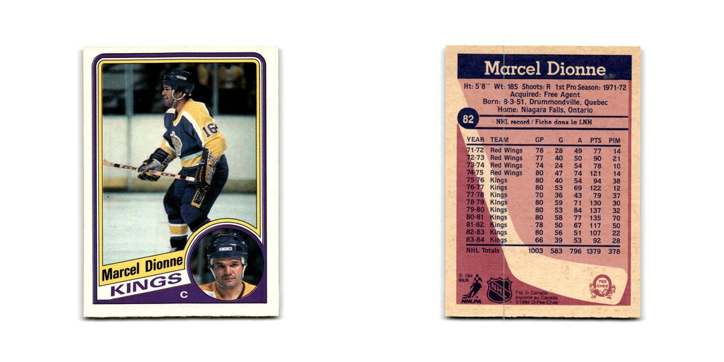1984 O-Pee-Chee Marcel Dionne Los Angeles Kings #82