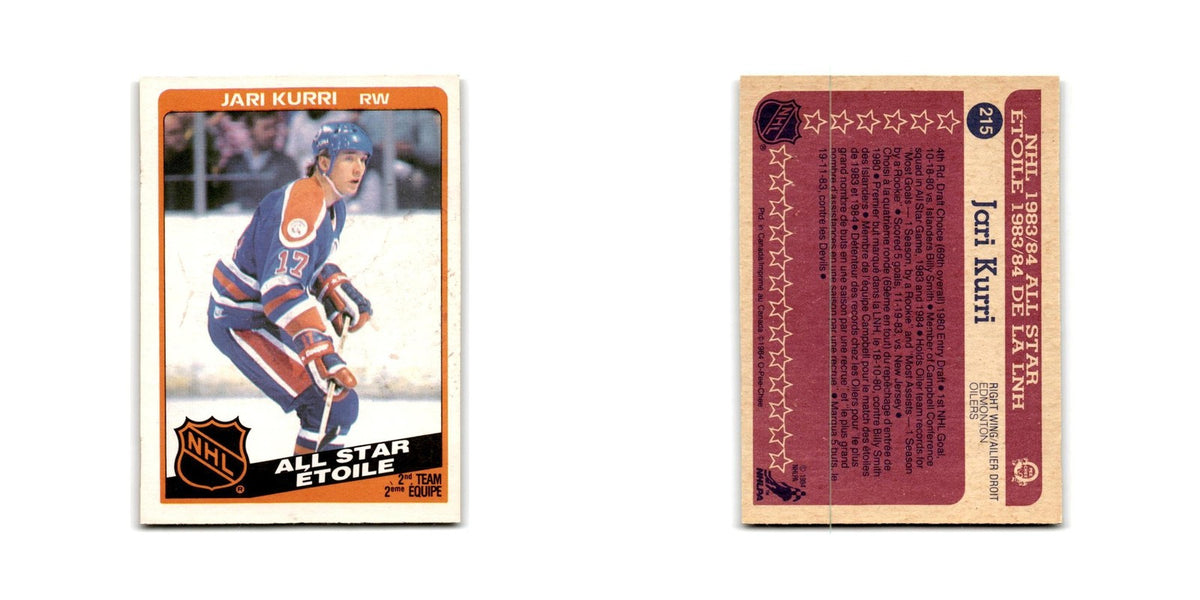 1984 O-Pee-Chee Jari Kurri Edmonton Oilers #215