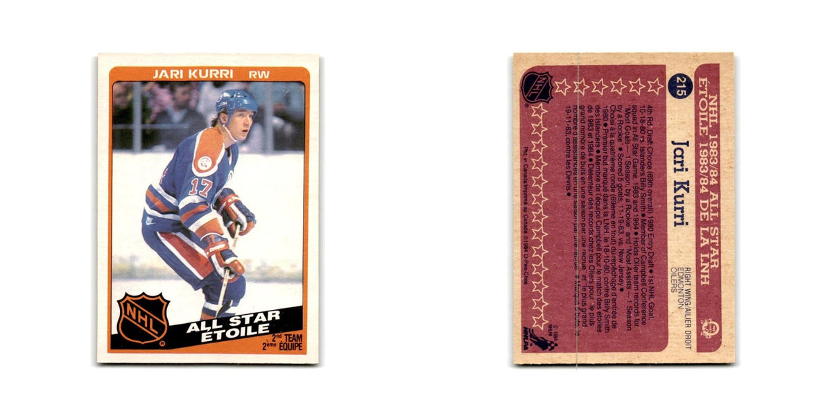 1984 O-Pee-Chee Jari Kurri Edmonton Oilers #215