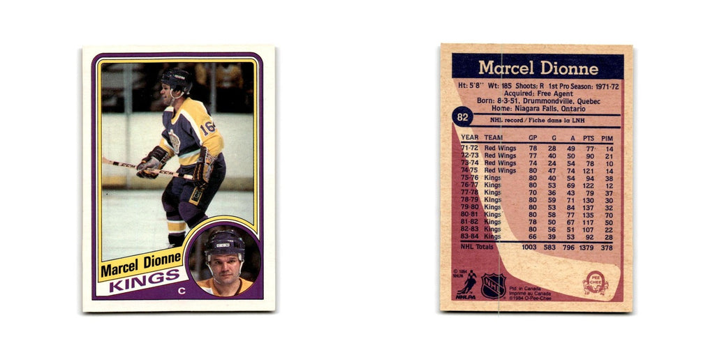 1984 O-Pee-Chee Marcel Dionne Los Angeles Kings #82