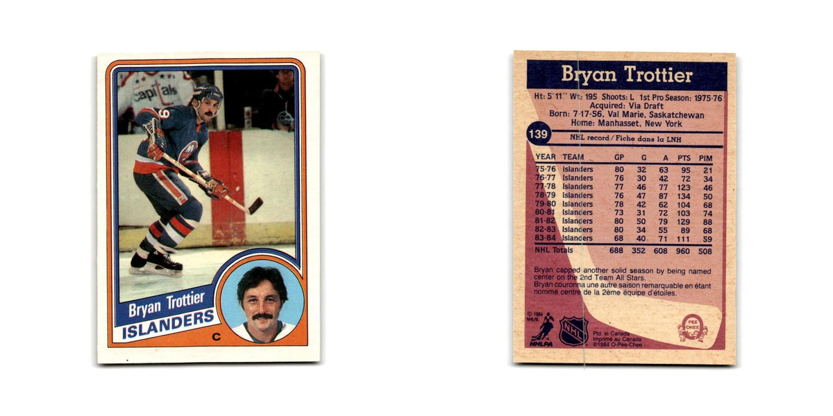 1984 O-Pee-Chee Bryan Trottier New York Islanders #139