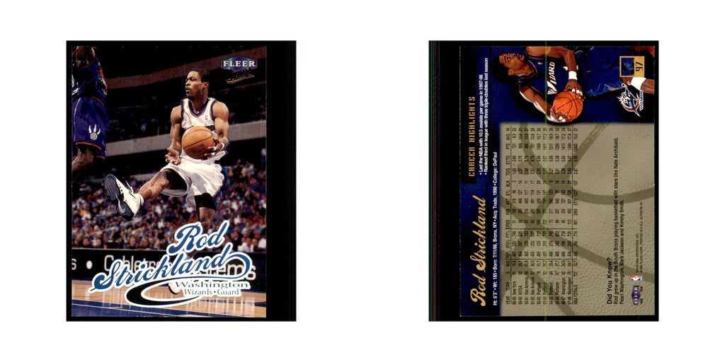 1998 Fleer Ultra Rod Strickland Basketball Cards #97.0
