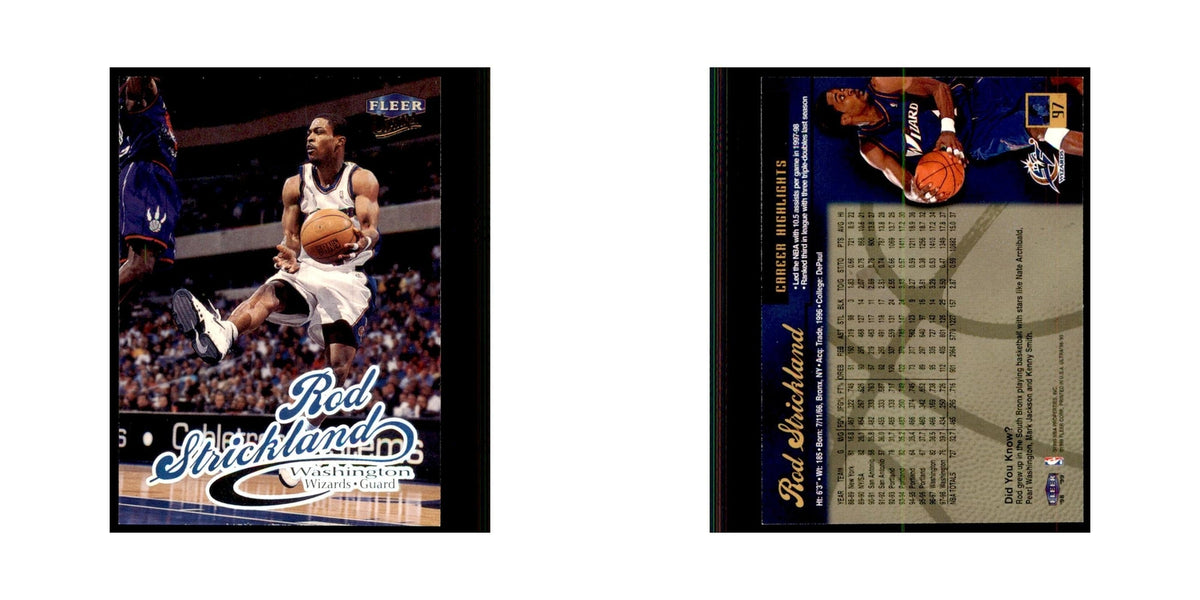 1998 Fleer Ultra Rod Strickland Basketball Cards #97.0