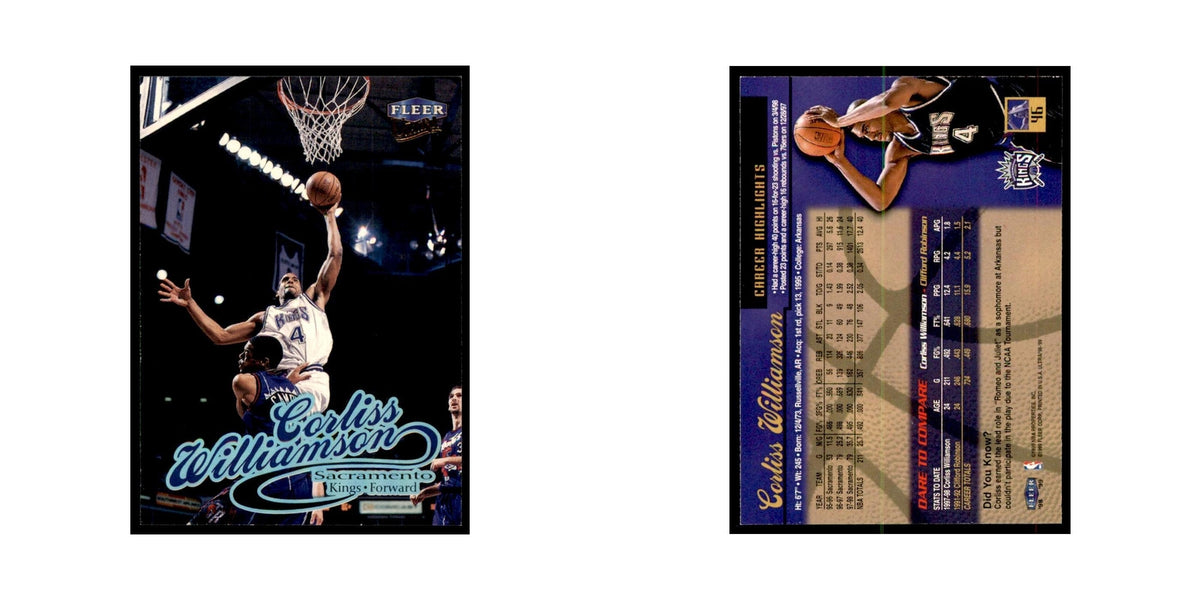 1998 Fleer Ultra Corliss Williamson Basketball Cards #46.0
