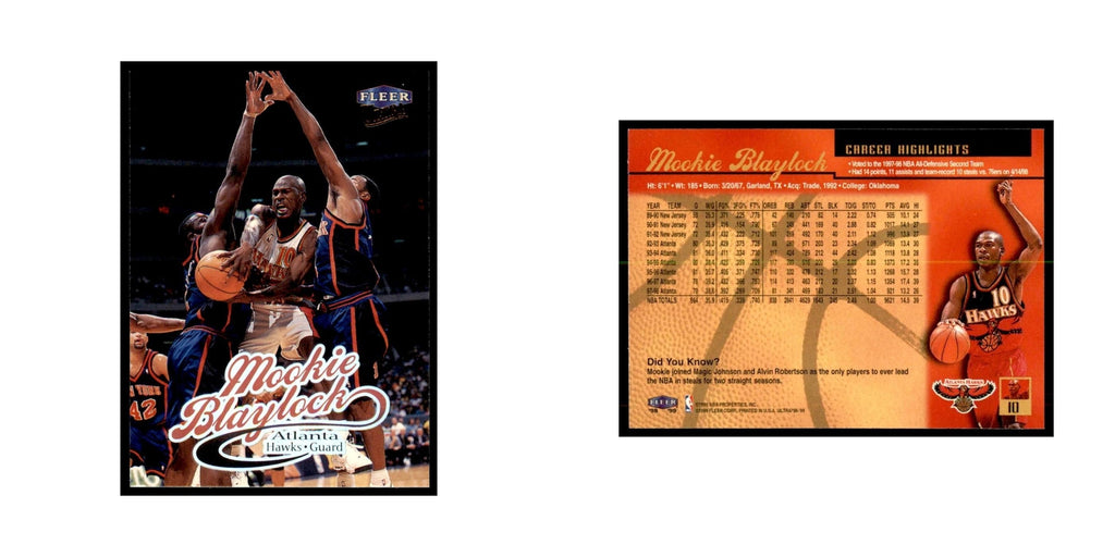 1998 Fleer Ultra Mookie Blaylock Basketball Cards #10.0