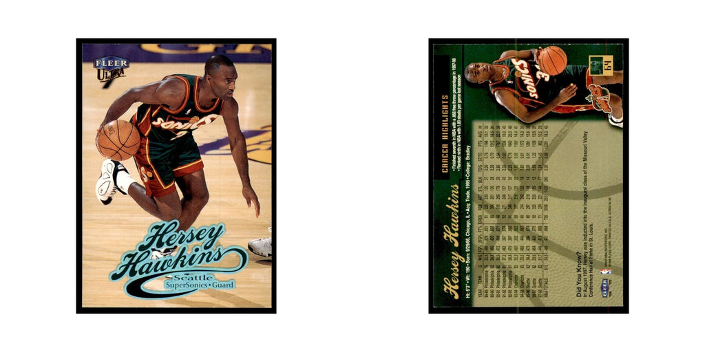 1998 Fleer Ultra Hersey Hawkins Basketball Cards #64.0