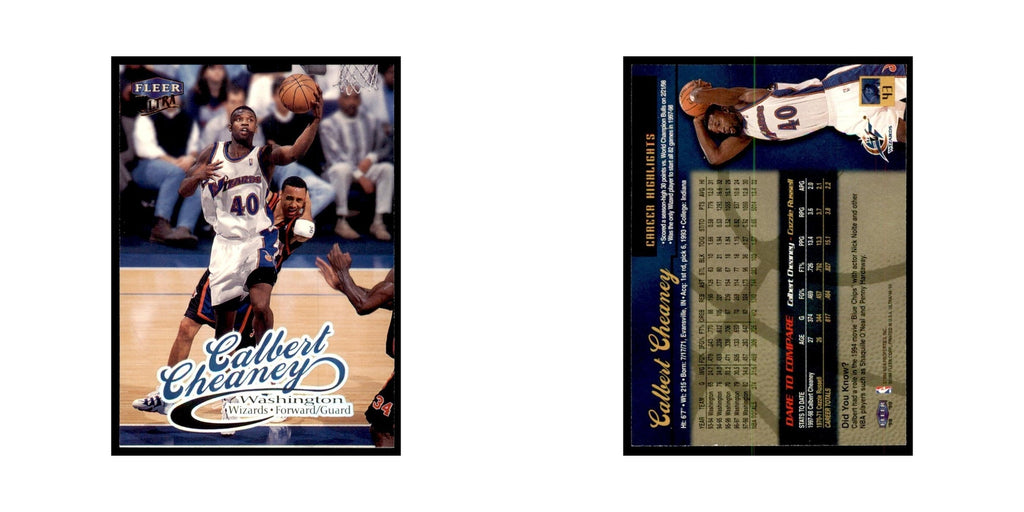 1998 Fleer Ultra Calbert Cheaney Basketball Cards #43.0