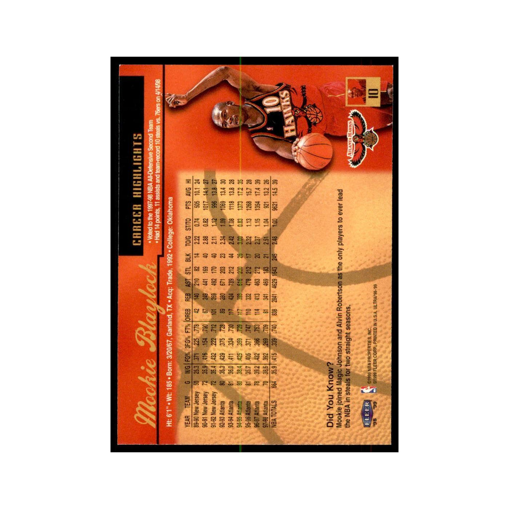 1998 Fleer Ultra Mookie Blaylock Basketball Cards #10.0