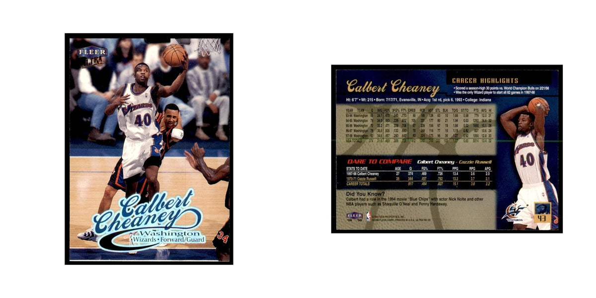 1998 Fleer Ultra Calbert Cheaney Basketball Cards #43.0
