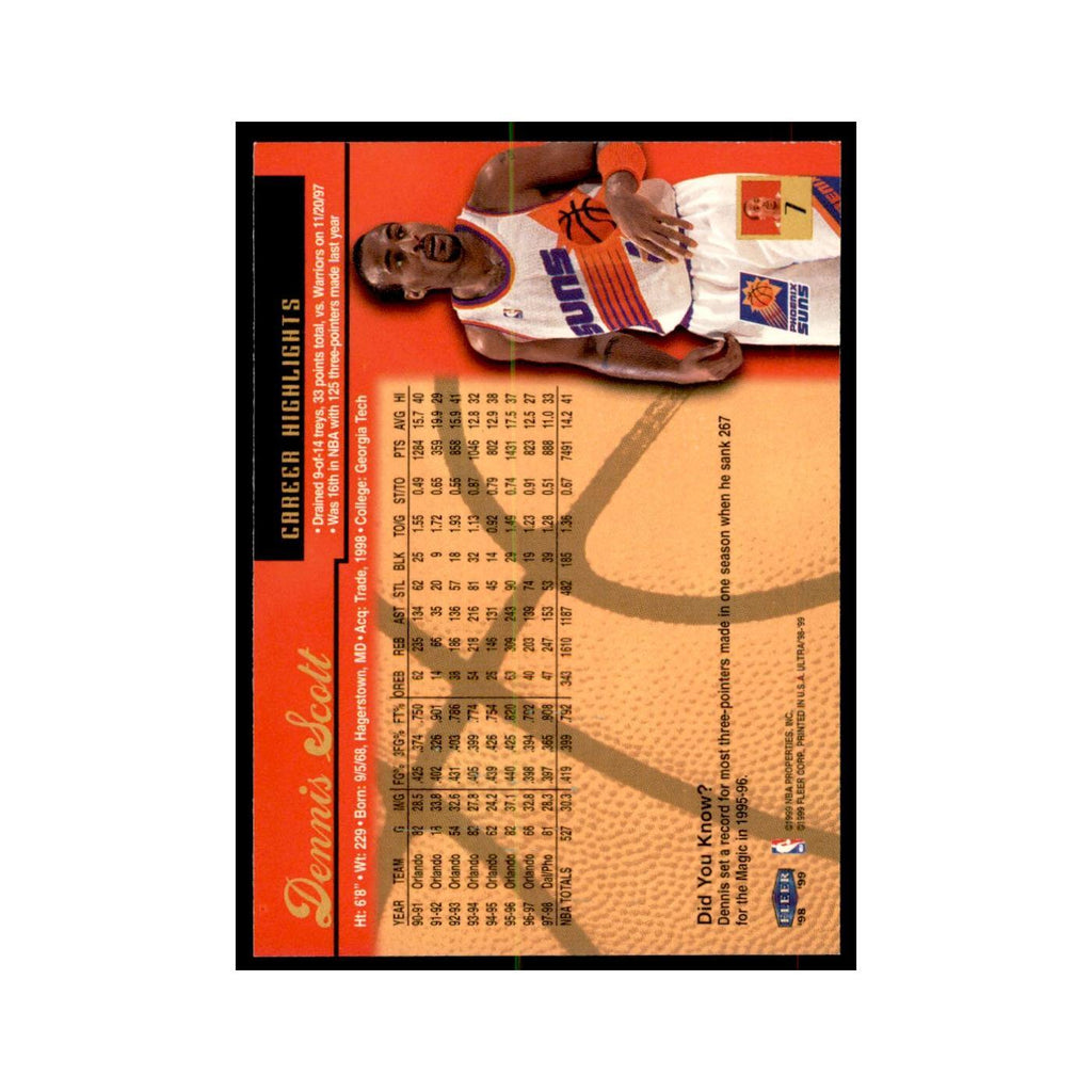 1998 Fleer Ultra Dennis Scott Basketball Cards #7.0