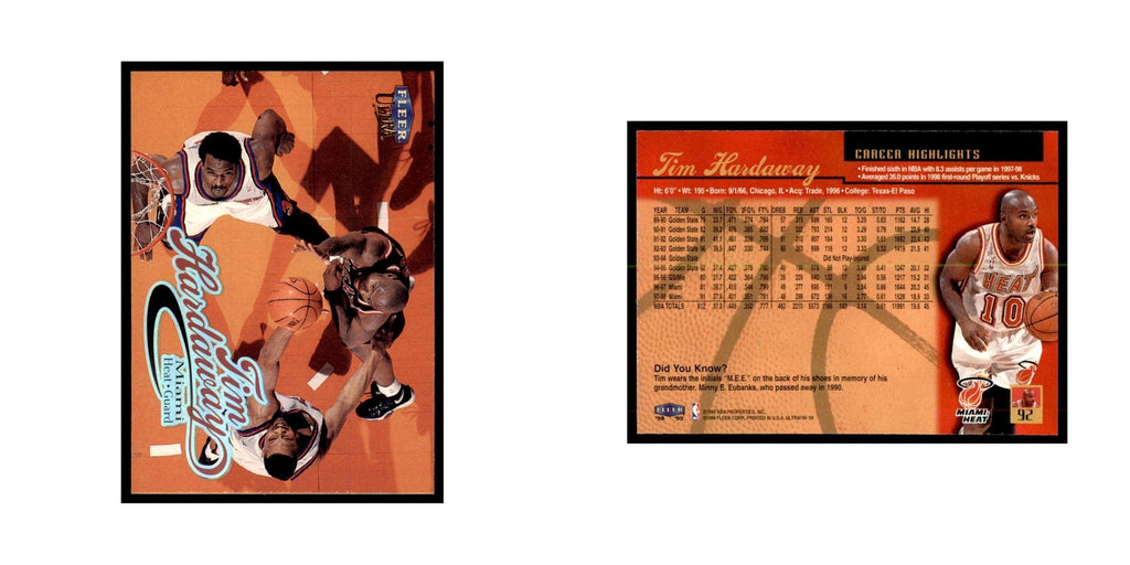 1998 Fleer Ultra Tim Hardaway Basketball Cards #92.0