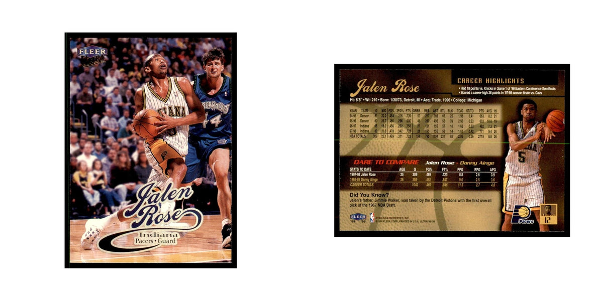 1998 Fleer Ultra Jalen Rose Basketball Cards #12.0