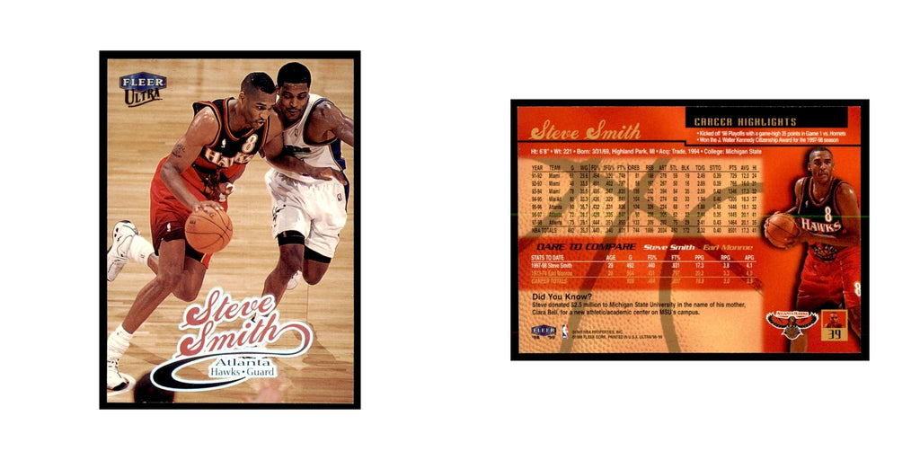 1998 Fleer Ultra Steve Francis Basketball Cards #39.0